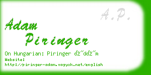 adam piringer business card